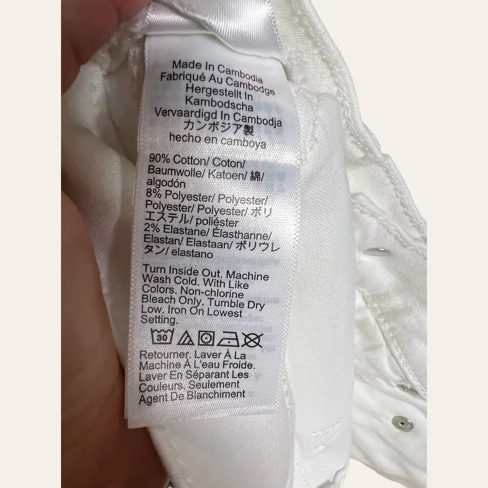 J.Crew 9” Mid-Rise White Skinny Jeans Size 28